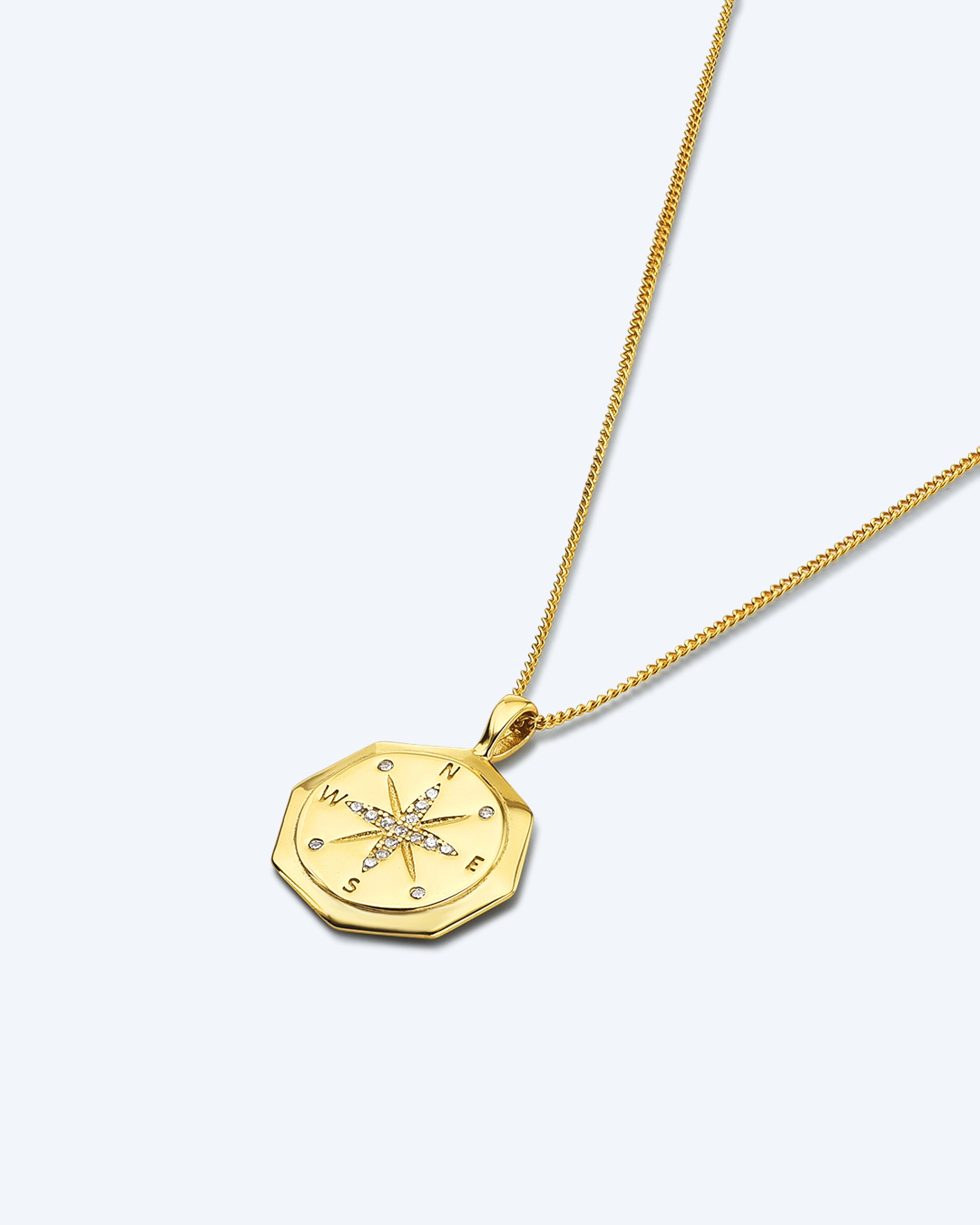 En Route 66 Compass Necklace