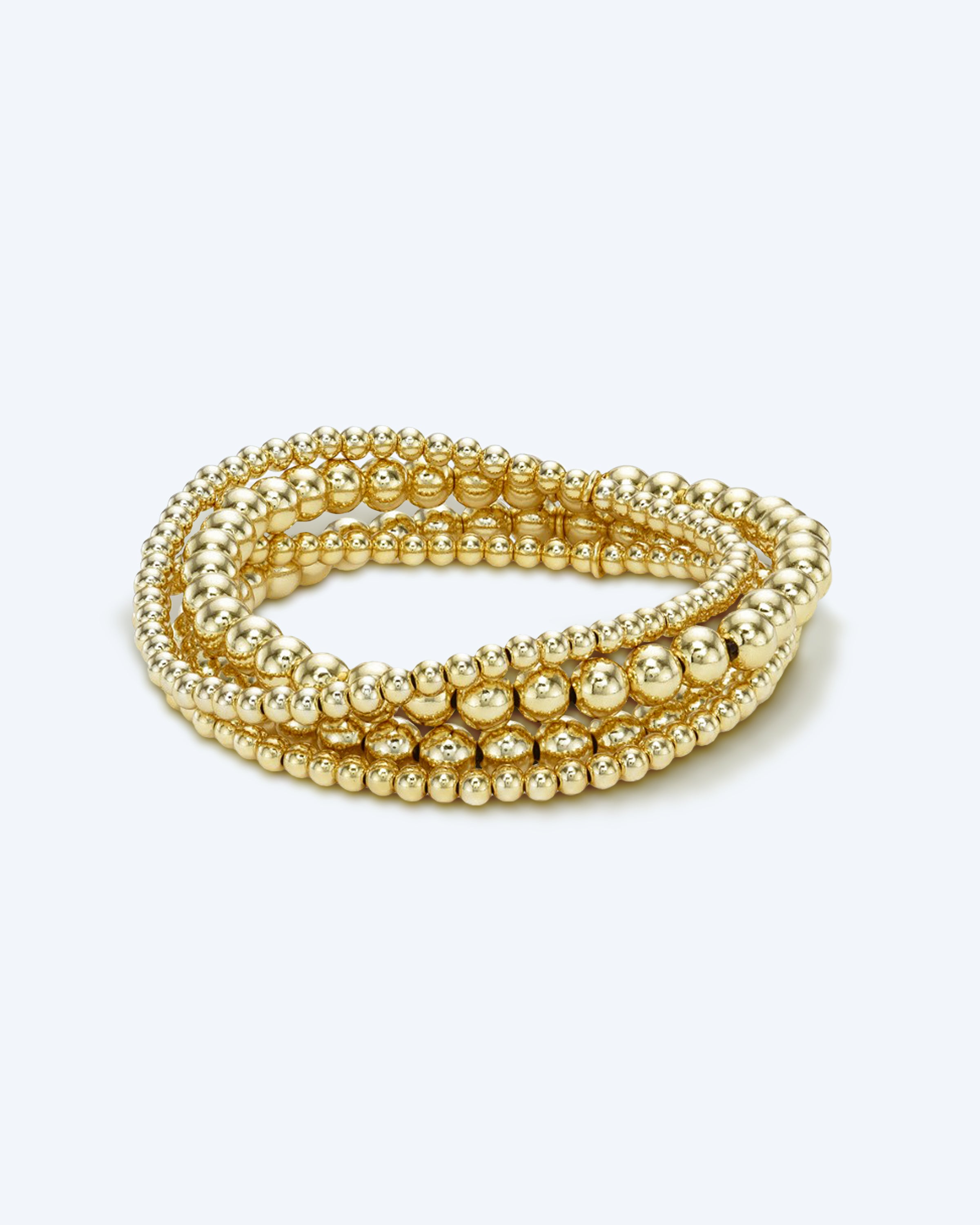 Golden Globe Bead Stack - 3mm, 5mm