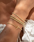 Golden Globe Toggle Bracelet