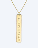 Name Plate Charm Necklace