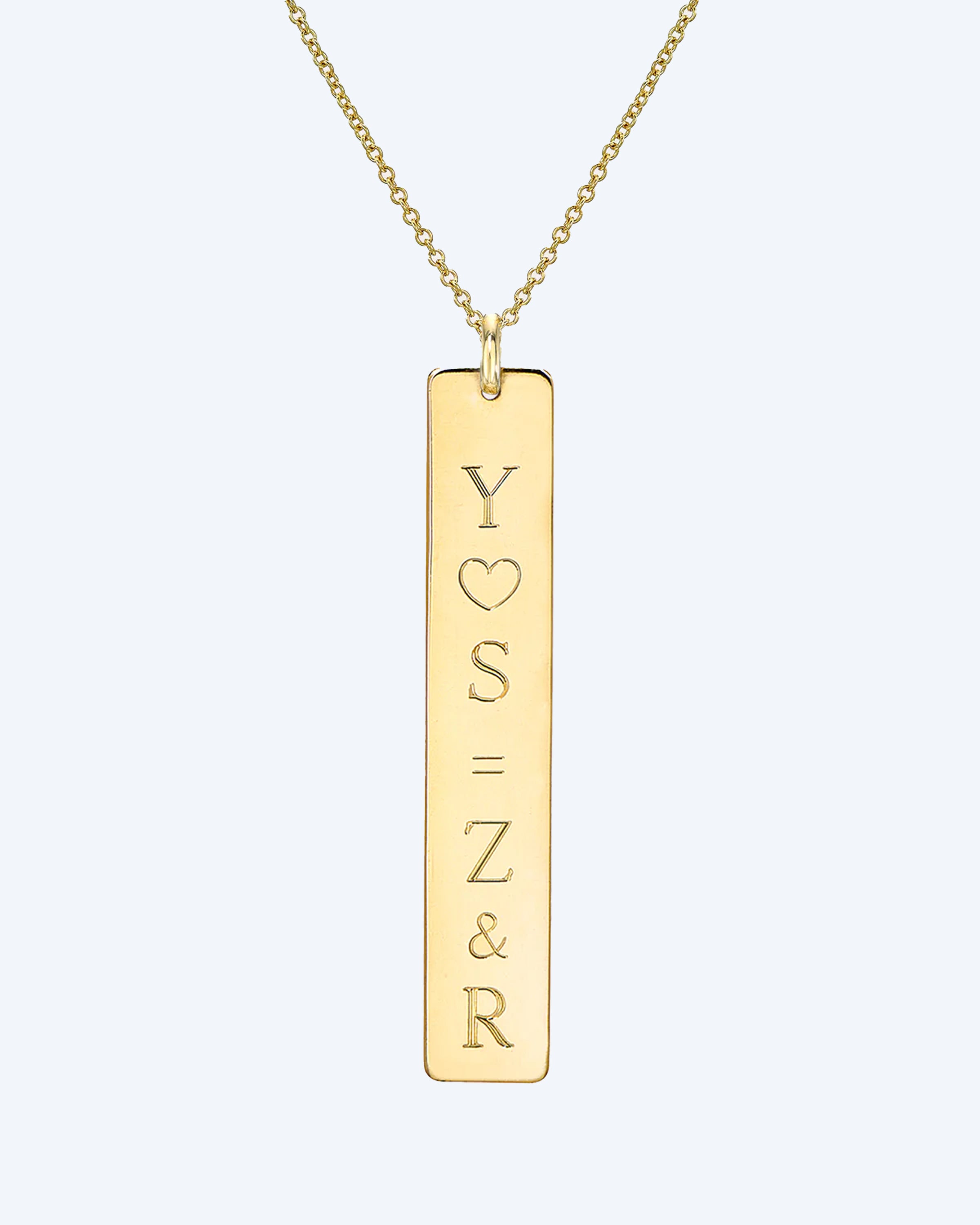 Name Plate Charm Necklace